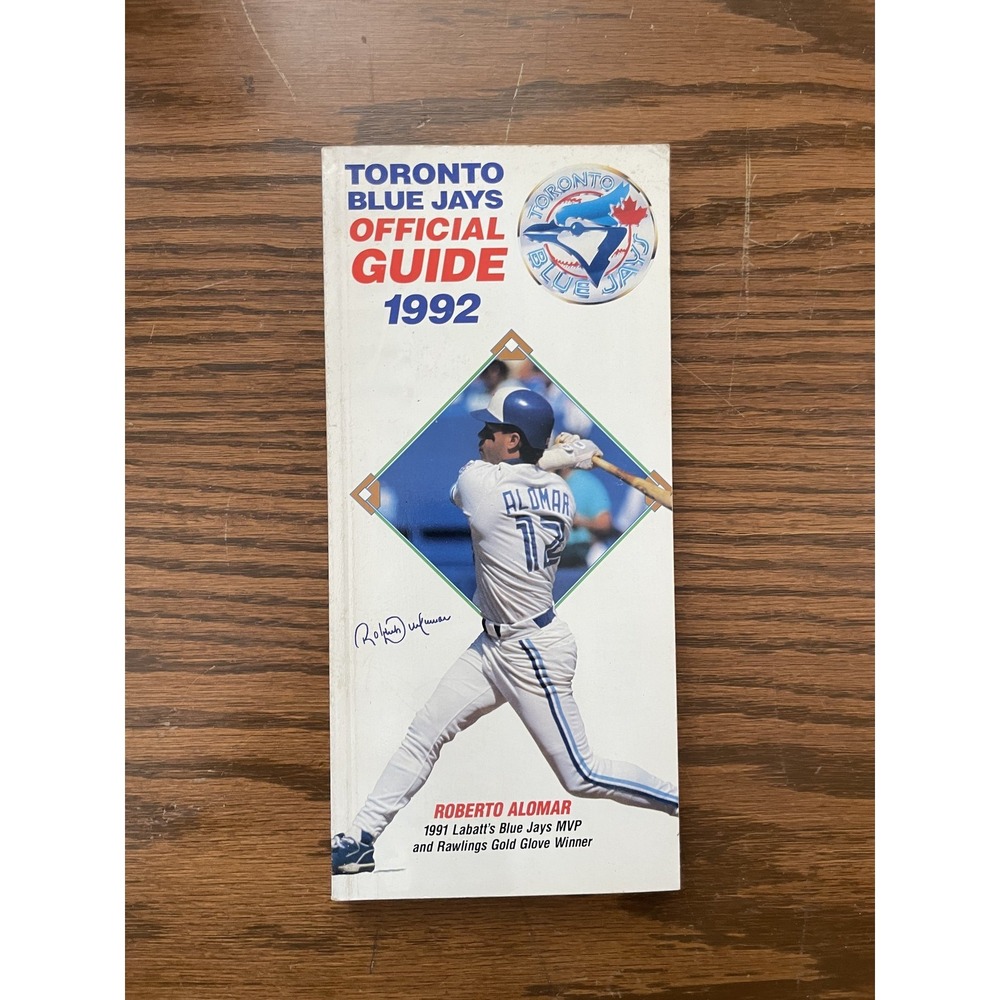 1992 Toronto Blue Jays‎ Official Guide Roberto Alomar MLB Baseball Book Vintage